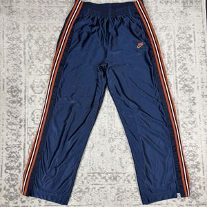 Vintage Nike Tear Away Pants Blue Supreme Shiny Snap Basketball Y2K 90s Size XL